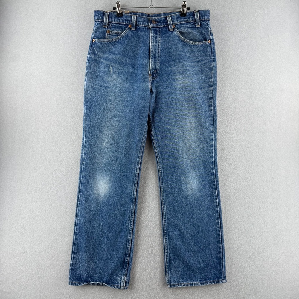 Vintage Levis Jeans Mens 36x30 (Fits 34x29) Orange Tab 80s 517 Bootcut USA‎ MADE